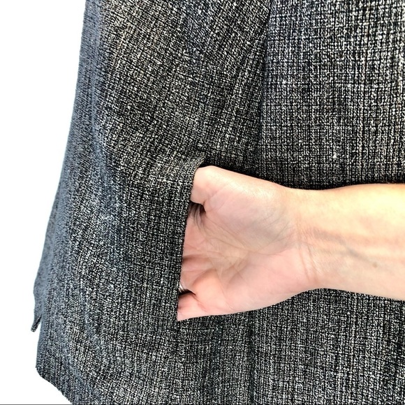 J Jill lightweight jacket unlined cotton linen blend swing brown black buttons - Picture 6 of 11